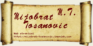 Mijobrat Tošanović vizit kartica